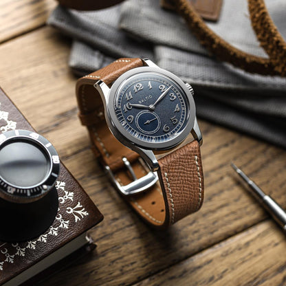 Hanley Textured Epsom Hand-Stitched Leather Watch Strap  - Tan