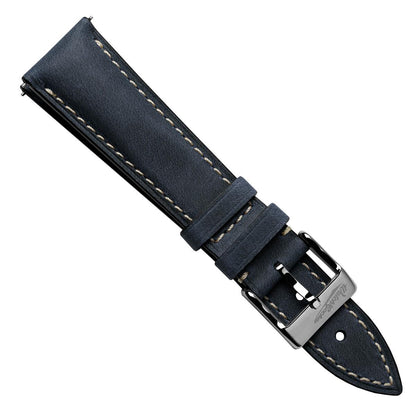 Original Highley Padded Crazy Horse Italian Leather Watch Strap - Peacock