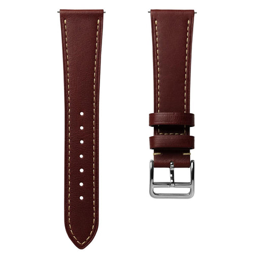 Brixham Flat Leather Watch Strap - Timeless Chestnut Brown for Sophisticated Style