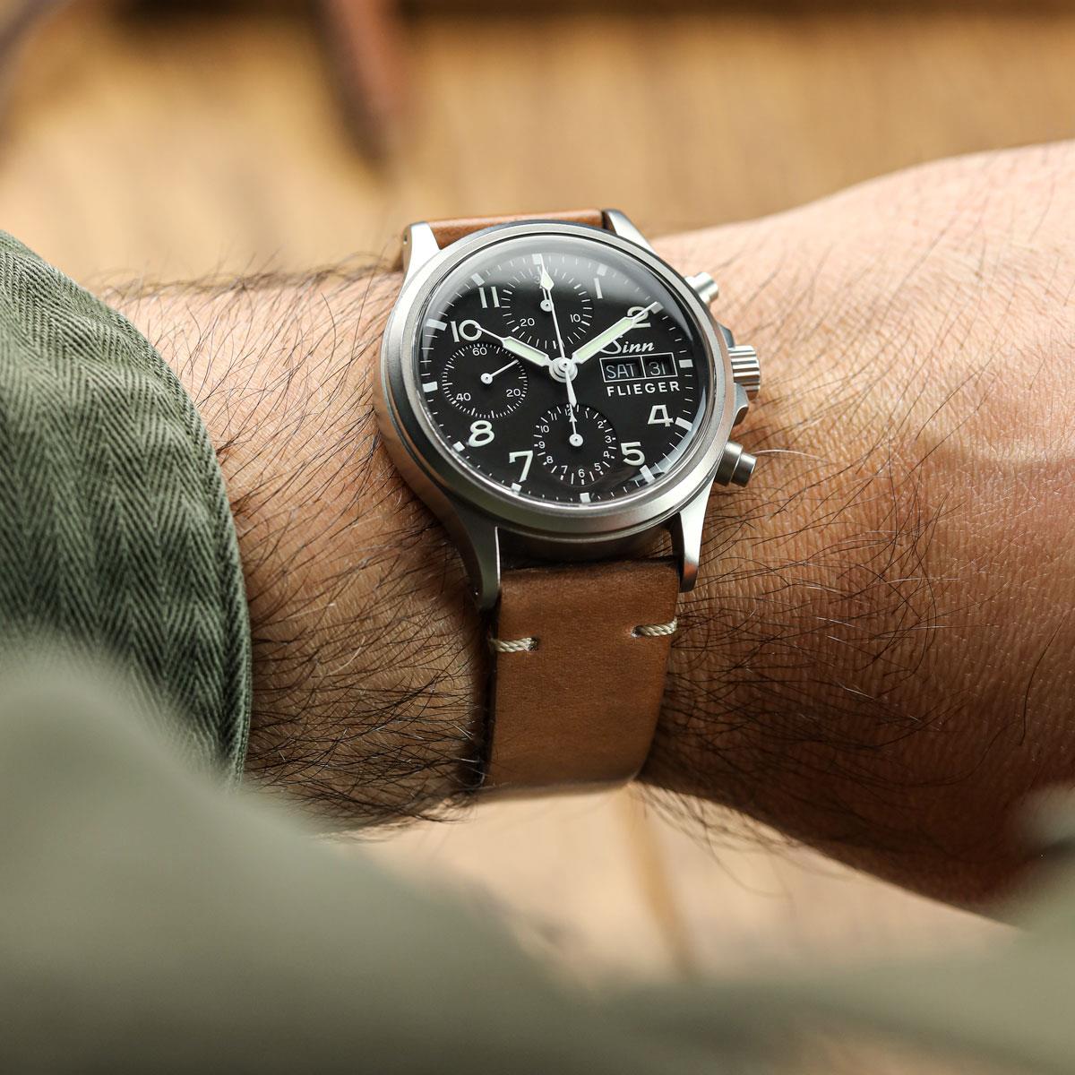 Cromford Horween Shell Cordovan Leather Watch Strap - Elegant Light Brown Finish