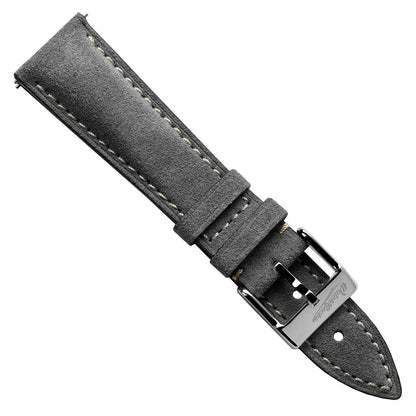 Original Highley Padded Suede Italian Leather Watch Strap - Anthracite