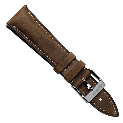 Original Highley Padded Crazy Horse Italian Leather Watch Strap - Gold