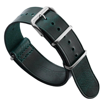 Cambridge Genuine Leather British Military Watch Strap - Vintage Teal