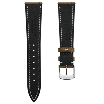 Genuine Horween Chromexcel® Hand-Stitched Watch Strap - Light Brown
