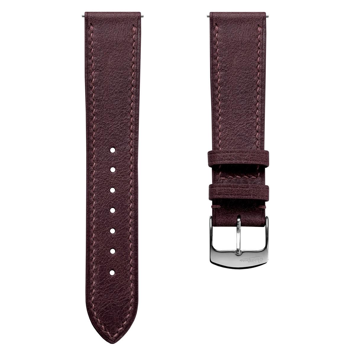 Bracelet de Montre en Cuir Toscane Ravello Bordeaux Élégant et Confortable