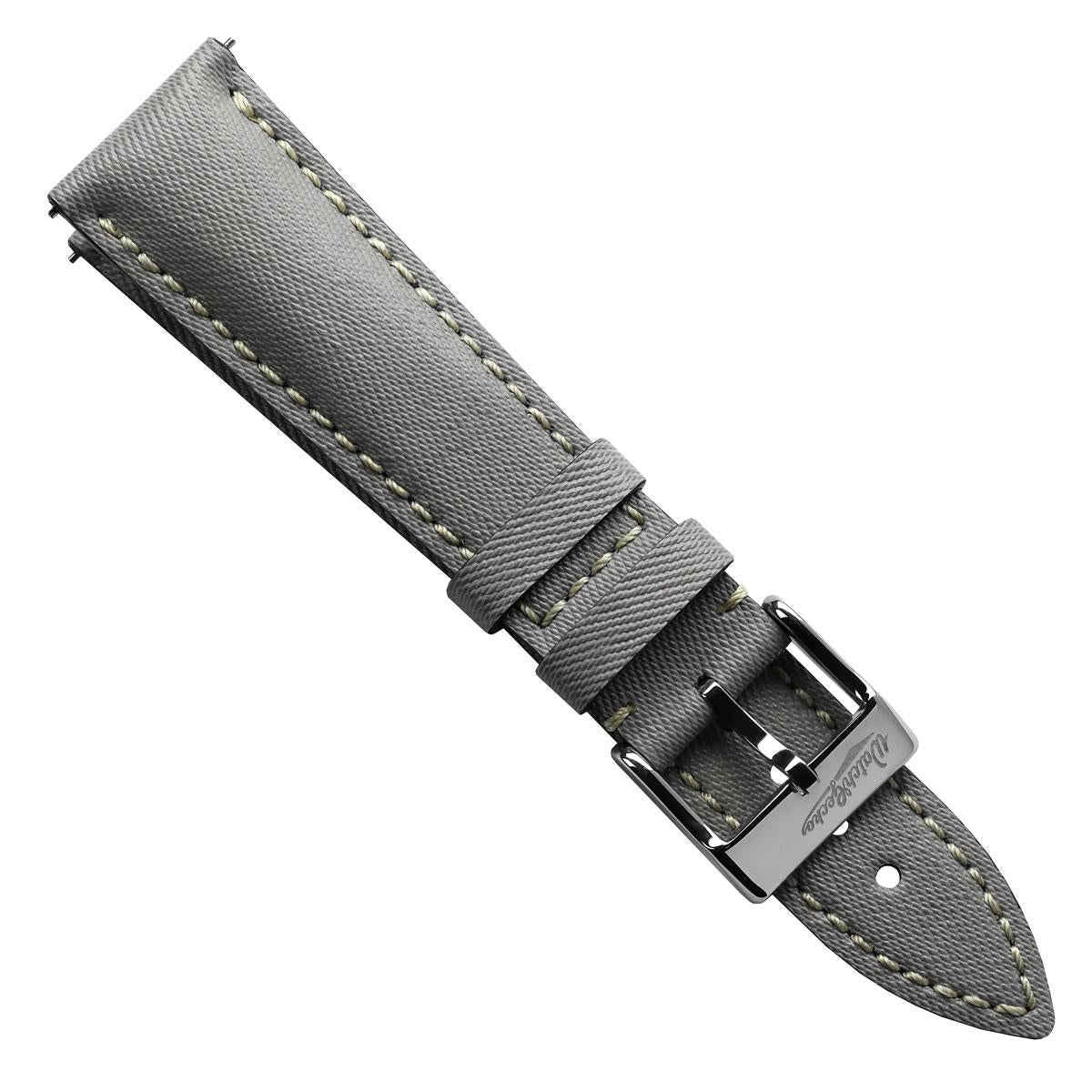 Original Highley Padded Denim Italian Leather Watch Strap - Grey