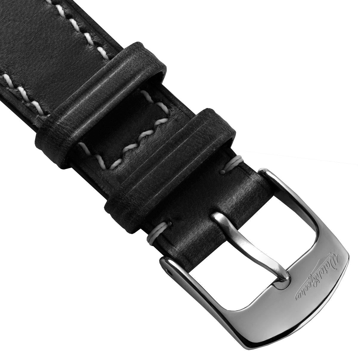 Genuine Horween Chromexcel® Hand-Stitched Watch Strap - Black