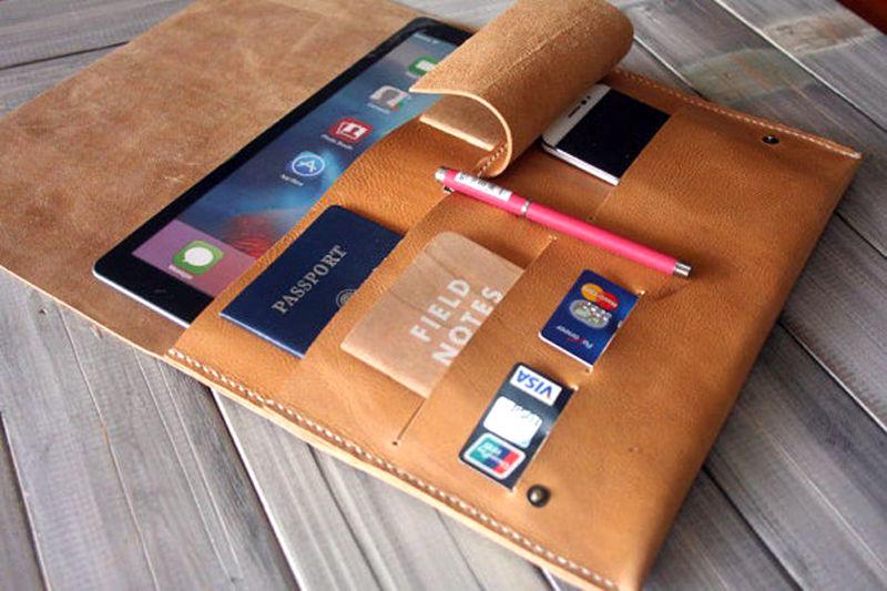 Personalized Leather iPad Pro 12.9 Sleeve Covers