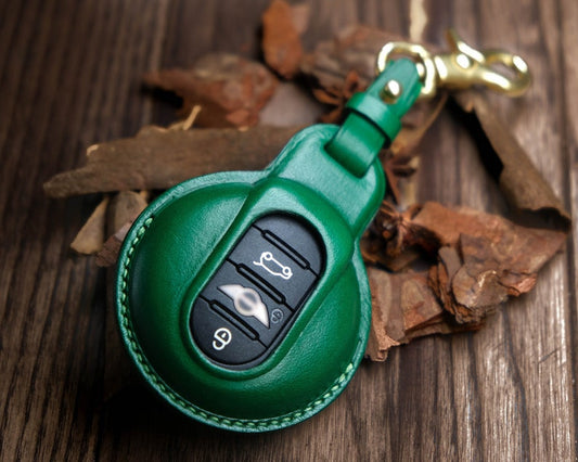 Mini Cooper Key Fob Cover, Leather Key Cover For Mini Cooper, Mini Cooper Countryman, Clubman, 3 Doors, 5 Doors ... Mini Cooper Gift for Her