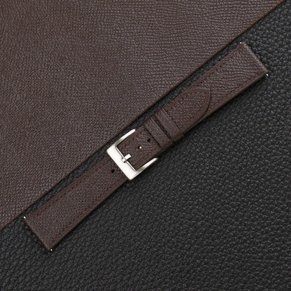 Dark Brown Epsom Leather Watch Strap, Dark Brown Epsom Leather Handmade Watch Strap, Epsom Strap Watch 16mm 18mm 19mm 20mm 21mm