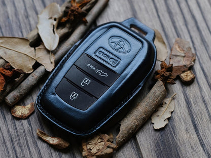 Personalized Leather Protector Case For Keyless Entry Key Fob Remotes Toyota Tundra Pickup 2022 2023, Gift For Him, Gift For Dad