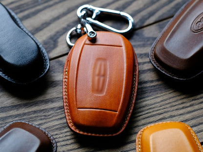 Personalized Leather Protector Case For Keyless Remote Key Fob Lincoln Navigator Continental Nautilus MKZ ... Birthday Gift, Gift for Him