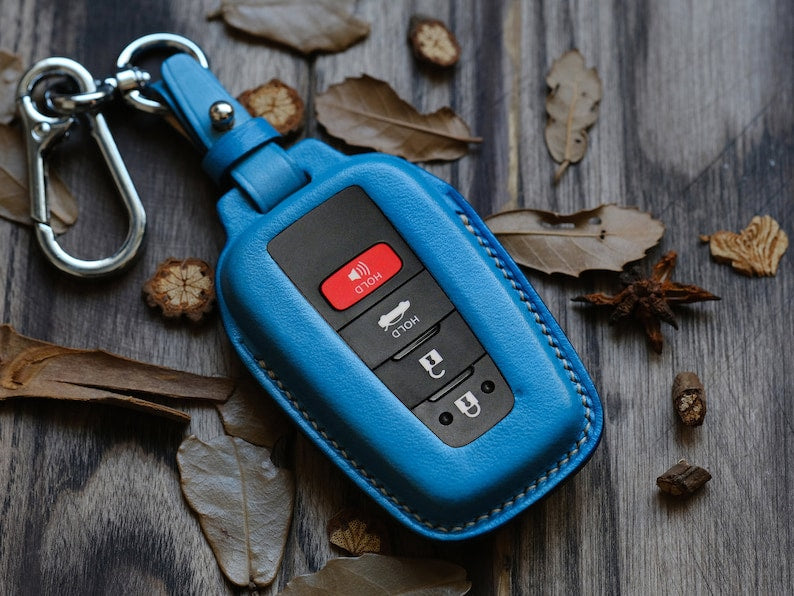 Toyota Avalon, Camry, Corolla, RAV4, ... Key Fob Cover, Leather Protector Case For Keychains Entry Remotes Key Fob Toyota, Gift For Him