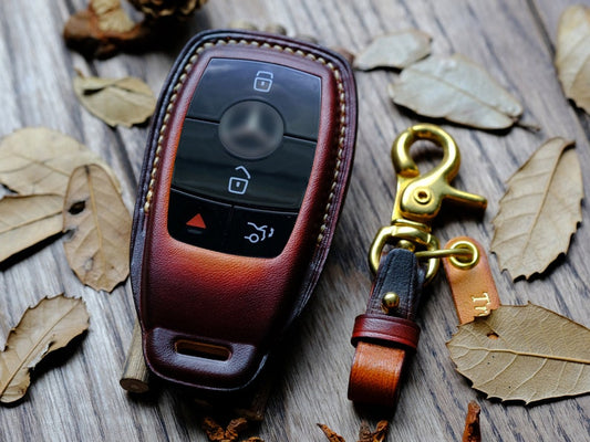 Mercedes Fob Shell, Mercedes Key Fob Cover, Personalized Leather Protector Case For Keyless Remotes Entry Mercedes, Birthday Gifts