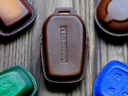 Custom Leather Key Case For Keyless Entry Key Fob Remotes Toyota Tundra Pickup 2022 2024, Tundra Key Fob Cover, Dad Gift, Birthday Gifts