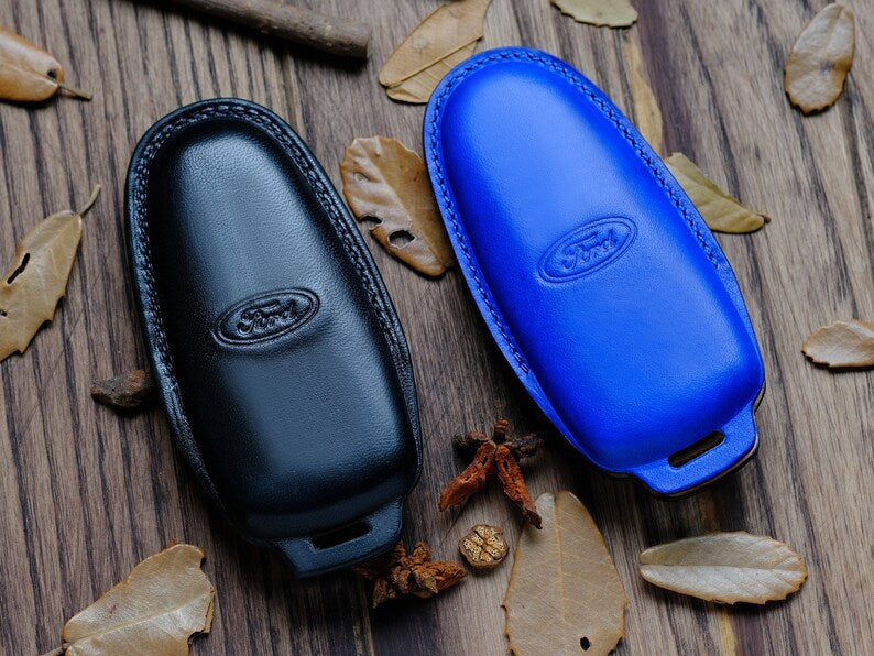 Cover For Ford C-max Edge Escape Expedition Explorer Flex Focus Taurus Leather Protector Case For Keyless Entry Remote Key Fob Birthday Gift