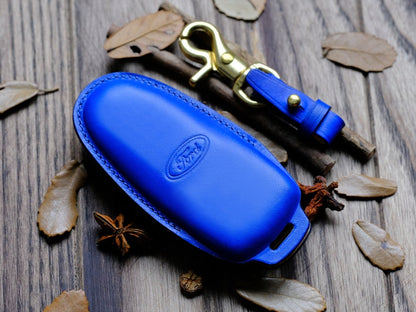 Cover For Ford C-max Edge Escape Expedition Explorer Flex Focus Taurus Leather Protector Case For Keyless Entry Remote Key Fob Birthday Gift
