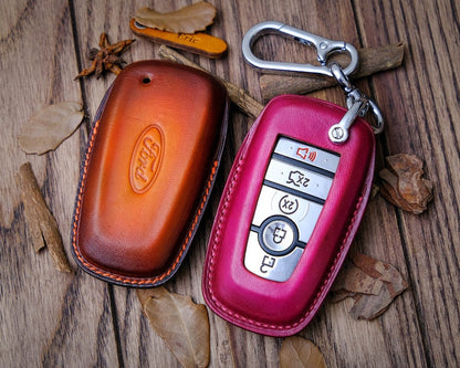 Ford Edge ST Key Fob Cover, Leather Key For Ford Edge ST Ranger Mustang Maverick..., Gift For Him, Gift For Dad, Personalized Gifts