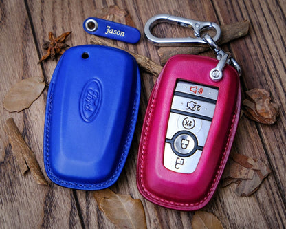 Ford Edge ST Key Fob Cover, Leather Key For Ford Edge ST Ranger Mustang Maverick..., Gift For Him, Gift For Dad, Personalized Gifts