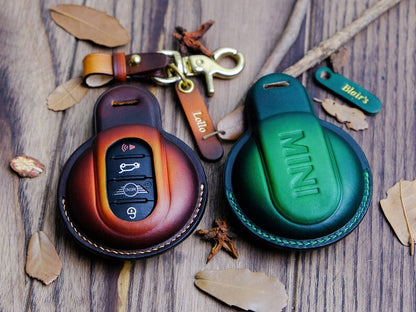 Mini Countryman Key Fob Cover, Leather Key Case For Keyless Entry Remotes Fob Shell Mini Countryman, Mini Cooper Gift for Her
