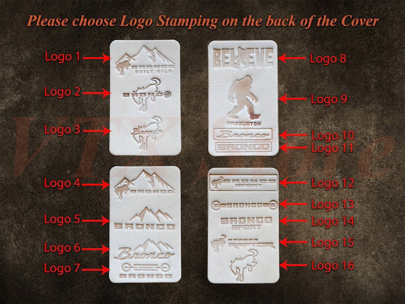 Customized Bronco Key Fob Cover With Logo 3 4 5 Buttons, Leather Key Fob Cover, Key Holder Bronco Sport, Smart Remote Keyless Accessories