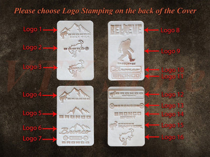 Customized Bronco Key Fob Cover With Logo 3 4 5 Buttons, Leather Key Fob Cover, Key Holder Bronco Sport, Smart Remote Keyless Accessories