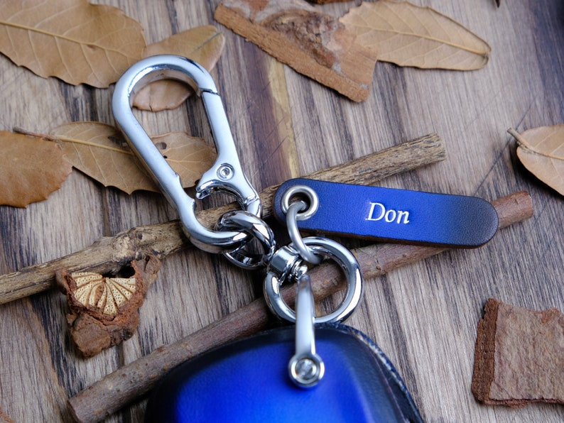 Ford Bronco Key Case, Personalized Logo on the back, Leather Key Fob Cover For Ford Bronco Bronco Sport F-150 F-350, Ford Smart Key Cover