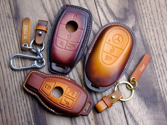 Mercedes Benz Key Case All Type, Leather Protector Case For Mercedes C E G M R S SL GLC GLA Cla, Mercedes Key Chain Accessories