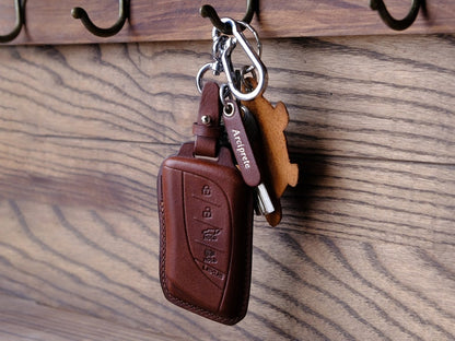 Customized Lexus Key Fob Cover UX200 | UX250 | RX350, Italian Veg-Tanned Leather, Premium Keyless Entry Case, Gift For Him