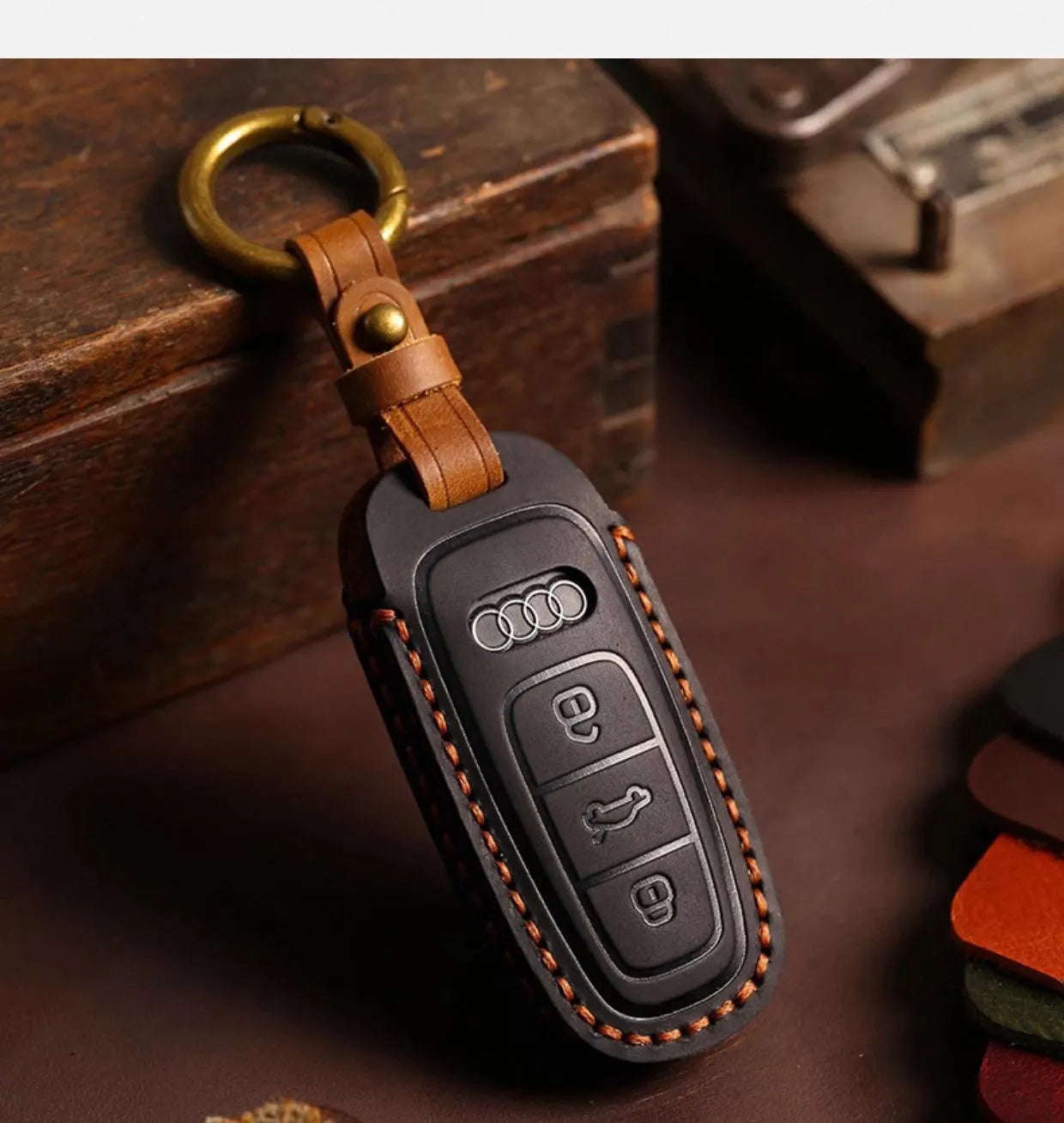 Audi Leather Car Key Case