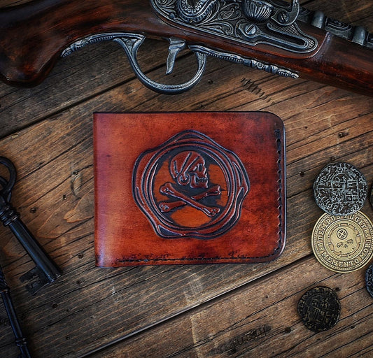 Jolly Roger Bi-Fold Wallet - Minimalist Slim Style