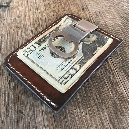 THE GATEHOUSE: Minimalist Credit Card Wallet with money clip, Everyday Carry Wallet