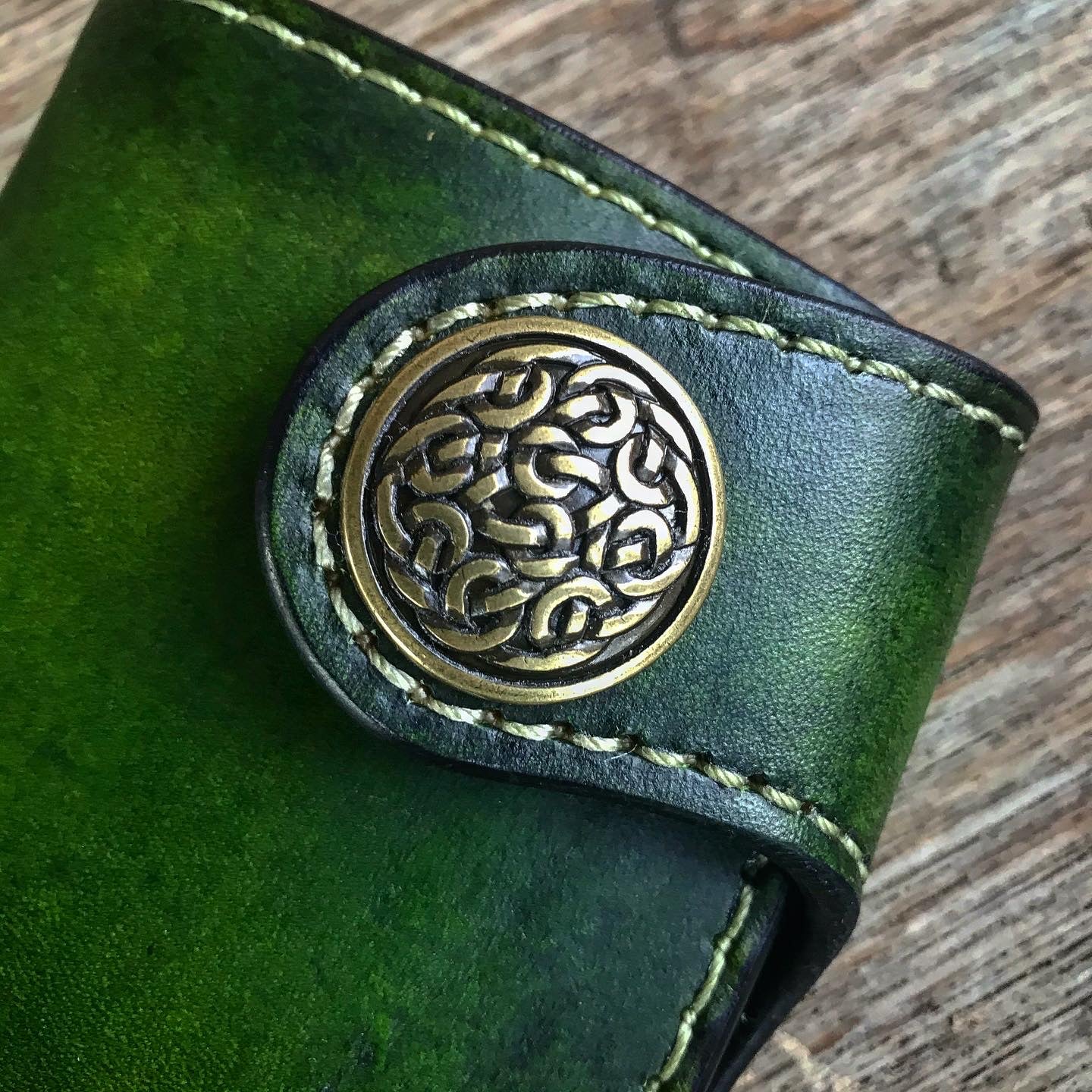 THE GALWAY: Vertical Snap Wallet - Celtic Concho