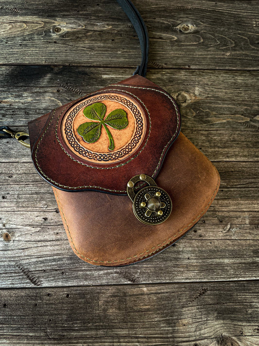 THE BRIGID - Crossbody Bag w/Shamrock