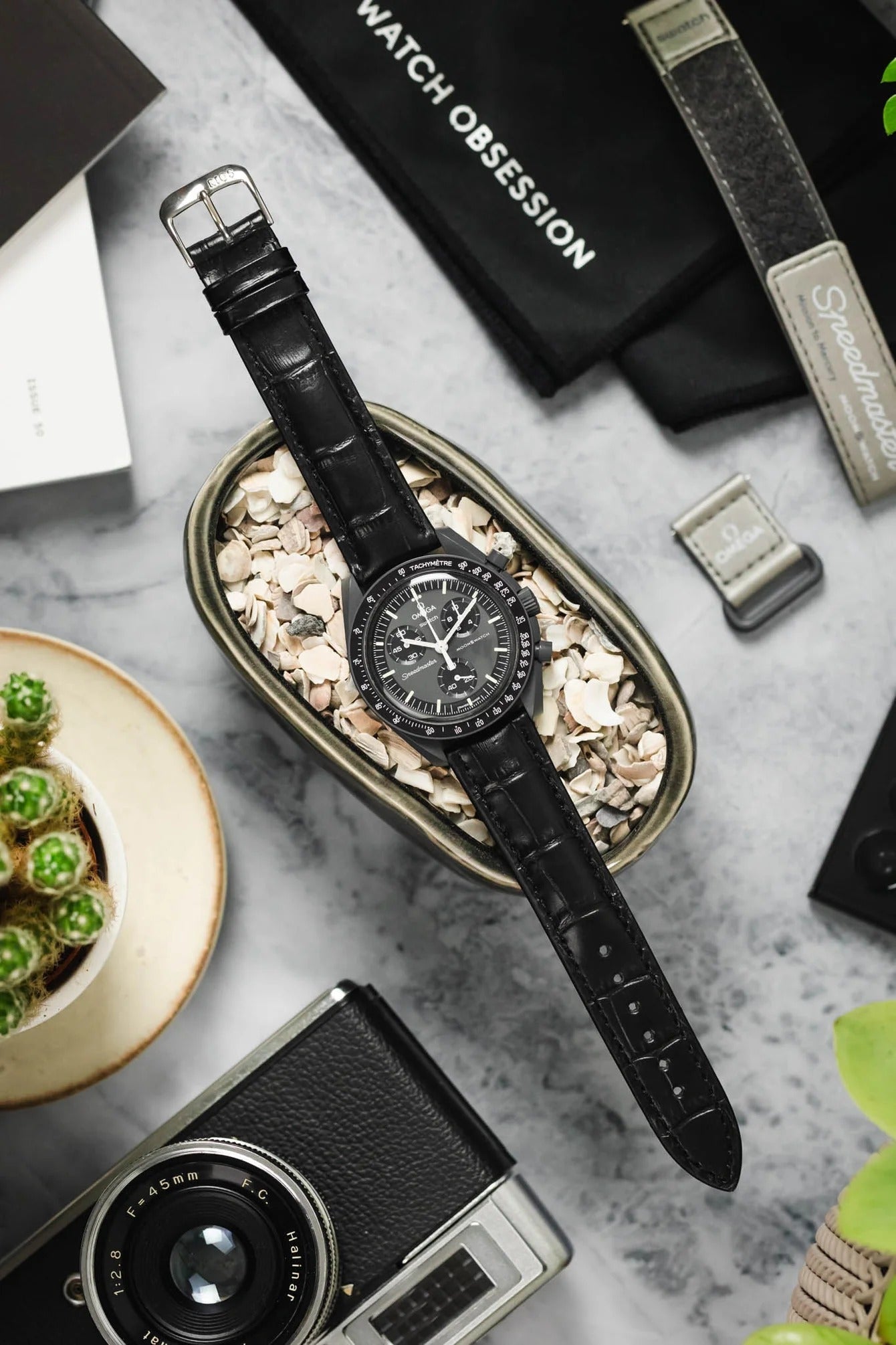 RIOS1931 LOUISIANA Alligator-Embossed Leather Watch Strap