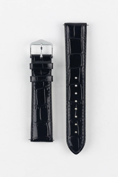 Hirsch LOUISIANALOOK Alligator Embossed Leather Watch Strap
