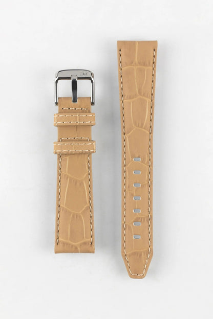 Morellato SOCCER Alligator-Embossed Calfskin Leather Watch Strap