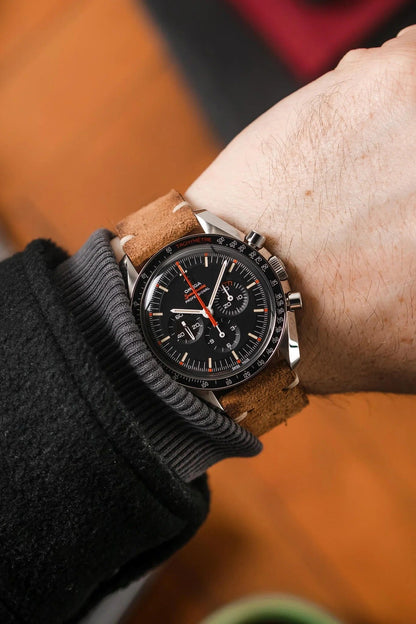 JPM Italian Distressed Tasso Leather Watch Strap in AMBER