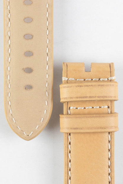 RIOS1931 FIRENZE Genuine Russia Leather Watch Strap in SAND