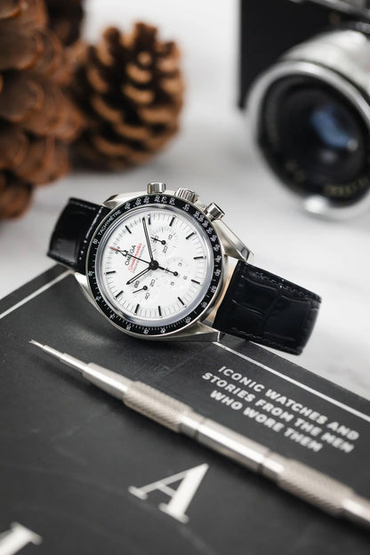 Hirsch LOUISIANALOOK Alligator Embossed Leather Watch Strap