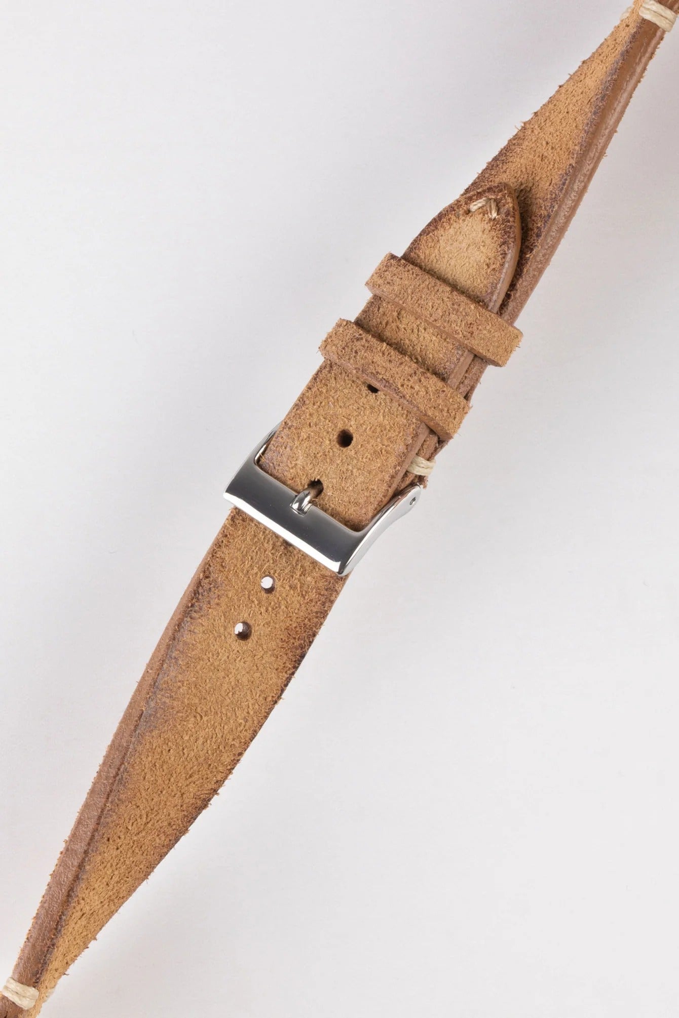 JPM Italian Distressed Tasso Leather Watch Strap in AMBER