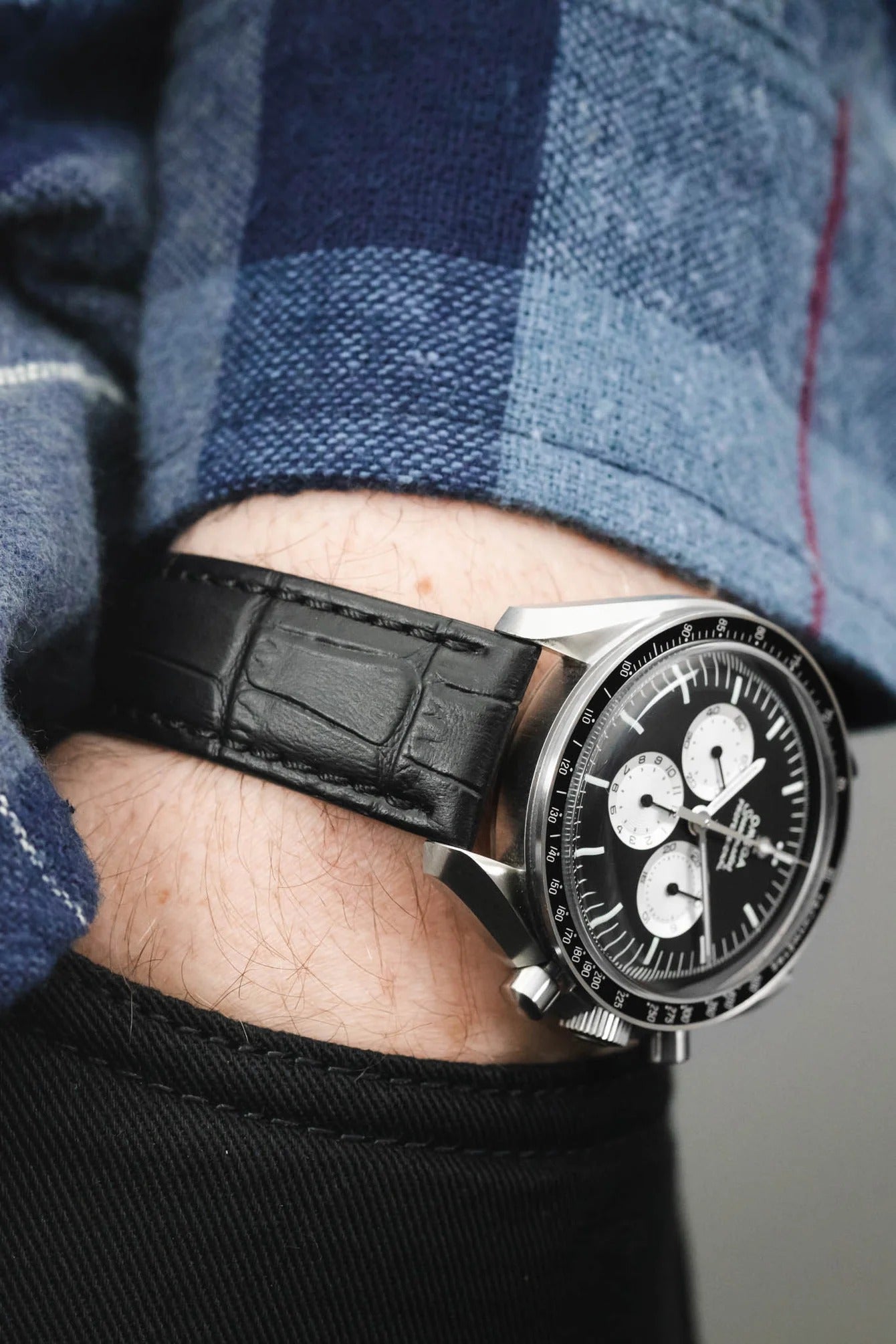 Morellato BOLLE Alligator-Embossed Calfskin Leather Watch Strap