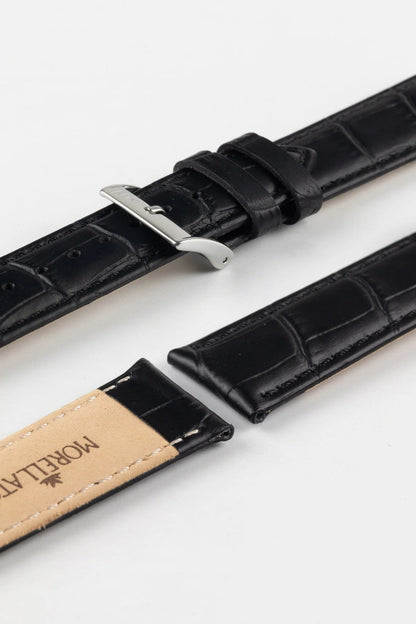 Morellato BOLLE Alligator-Embossed Calfskin Leather Watch Strap