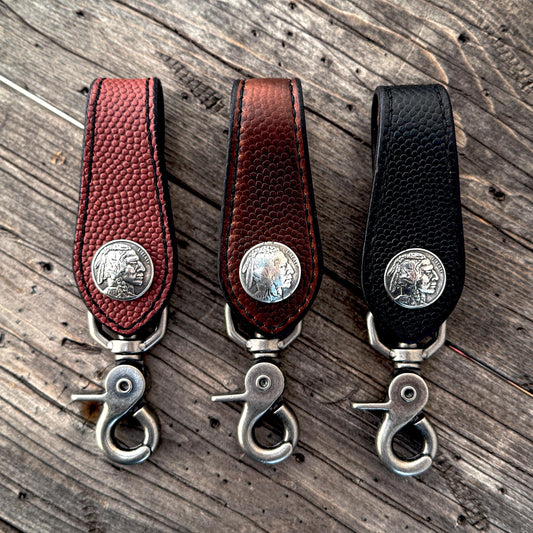 Horween Football - Buffalo Nickel Leather Key Fob