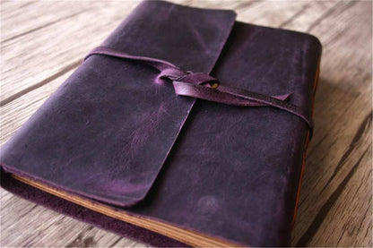 Purple Italian Leather Journal