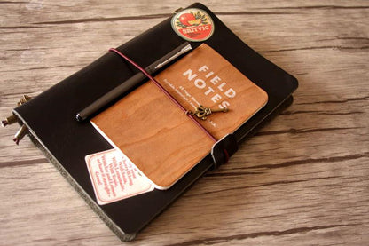 Custom Black Leather Notebook