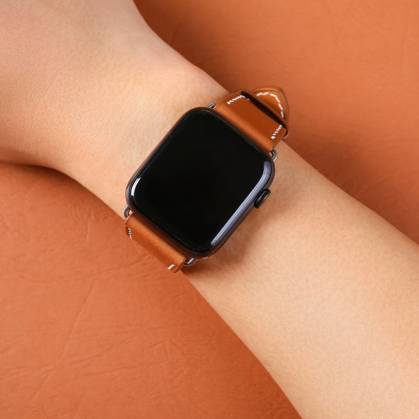 Handcrafted BA09.50 Genuine Leather Strap for Apple Watch and Traditional Watches