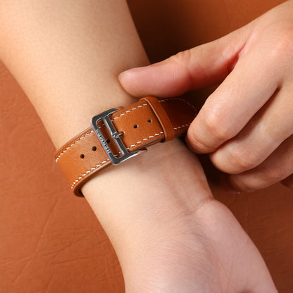 Handcrafted BA09.50 Genuine Leather Strap for Apple Watch and Traditional Watches