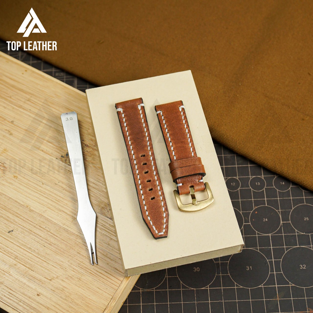 Timeworn Waxed Leather Strap