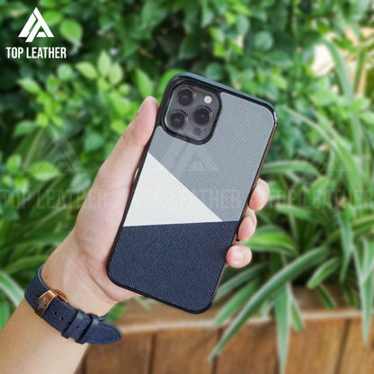 Epsom Leather Apple Watch Bands Series 3 4 5 6 7 8 9 ultra from 38mm to 49mm - Navy Blue EP 2201